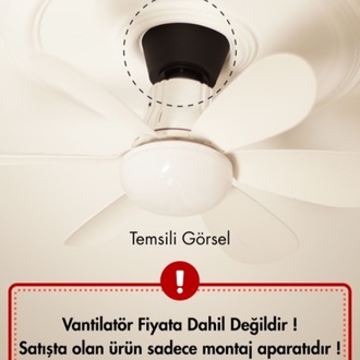 KushKafa e27 (Duy Tipi) Vantilatör Askı Aparatı - Siyah
