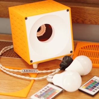 KushKafa 2000's Orange - Retro Endüstriyel Ambiyans Aydınlatma – Dekoratif Işık 