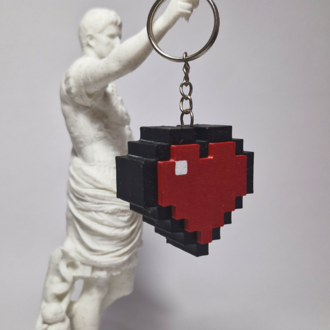 Minecraft Heart Clicker-Keychain