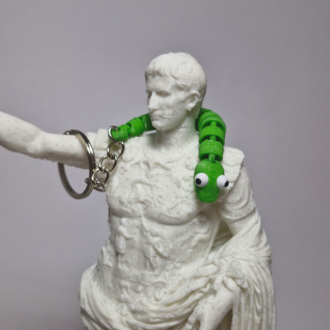 Wriggling Snake Keychain