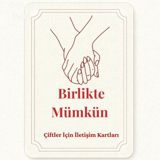 Çiftler için iletişim kart seti
