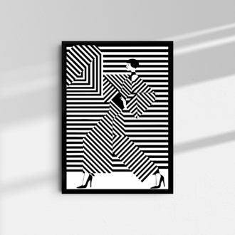 Opart-Optik illüzyon boyama seti