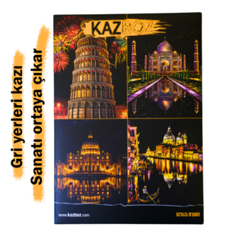 Kazboz – Kazıma Sanatı Seti 1 Pisa Kulesi