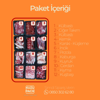 İşlenmiş Kıvırcık Kuzu - Yarım Kuzu