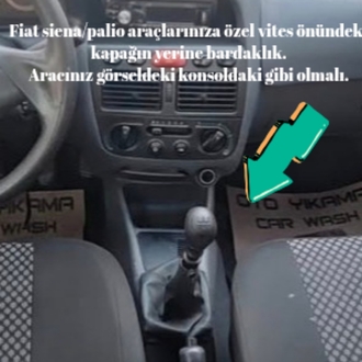 Fiat Siena / Palio mk1 bardaklık vites önü para koyma yerine bardaklık.