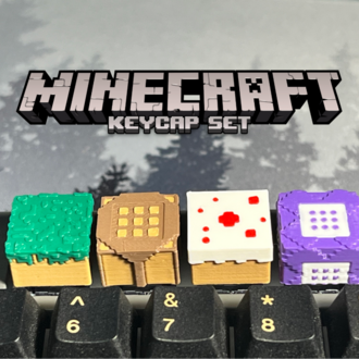 Minecraft Keycap Seti – 3D Baskı ile Özel Tasarım