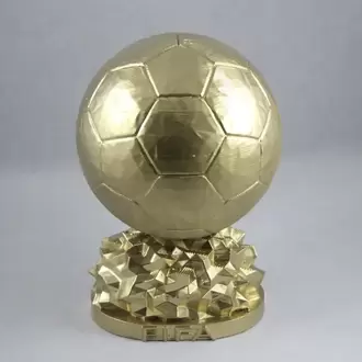 Ballon d'Or Maketi – Gold Kaplama, 15 cm Futbol Kupa Replicası