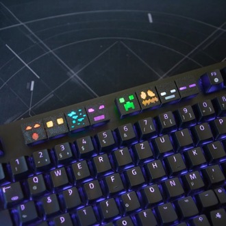 Minecraft Mobs Temalı 3D Keycap Seti