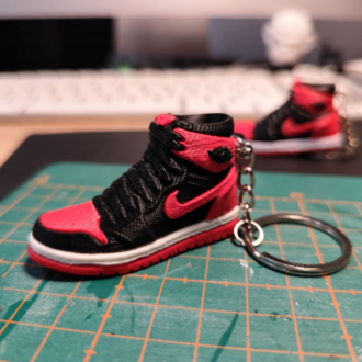 Nike Air Jordan 1 Splitted Keychain – 3D Baskı Mini Sneaker Anahtarlık