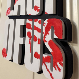 The Last of Us Logo Figür | 3D Baskılı Büyük Boy • 25 cm