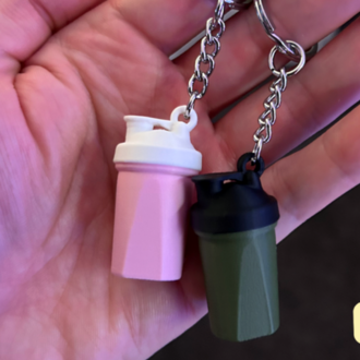 Protein Shaker Fidget Keychain