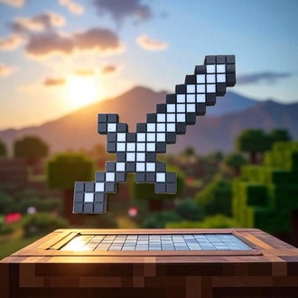 Minecraft Beyaz Kılıç – White Sword | El Yapımı 3D Figür