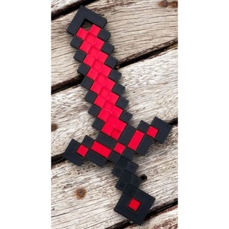 Minecraft Kızıl Taş Kılıç – Redstone Sword | El Yapımı 3D Figür