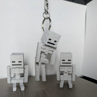 ☠️ Minecraft Skeleton Fidget Keychain