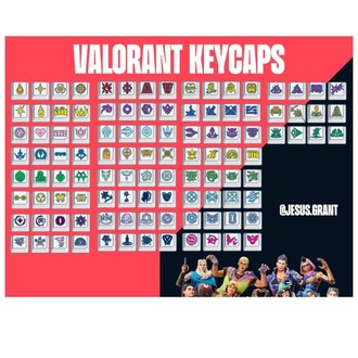 Valorant Agent Keycap Seti – 3D Baskı ile Özel Tasarım