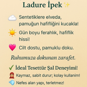 Ladure İpek Butik Şal 