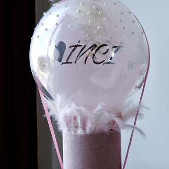 İncili Boyalı ve Tüylü Özel Tasarım Balon
