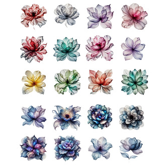 Kristal Çiçekler (4) (DIY CUT)