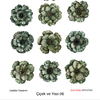 Çiçek ve Yazı (DIY CUT) (4)