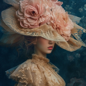Lady with golden dress