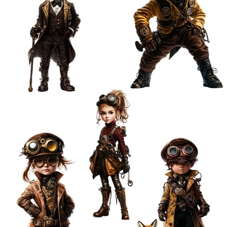 Steampunk Child collage book