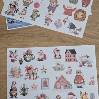 cut and collage cute winter animal