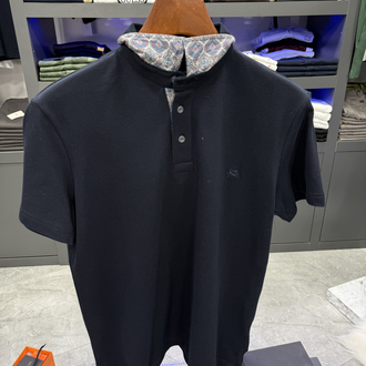 Etro Premium Series Lacivert Polo Yaka