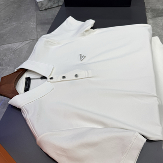 Prada Premium Beyaz Polo Yaka