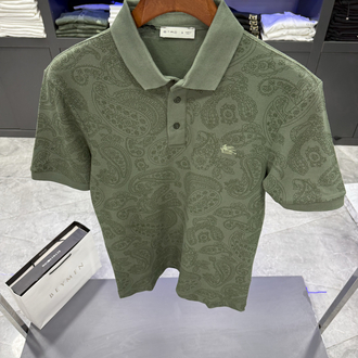 Etro Baskılı Yeşil Premium Polo Yaka