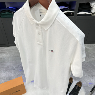Gant Premium Omuz Baskılı Polo Yaka -Beyaz