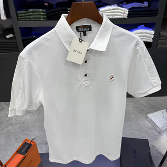 Zegna İthal Polo Yaka -Beyaz