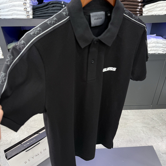 Guess Omuz Baskılı Premium Polo Yaka Siyah