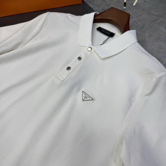Prada Premium Beyaz Polo Yaka