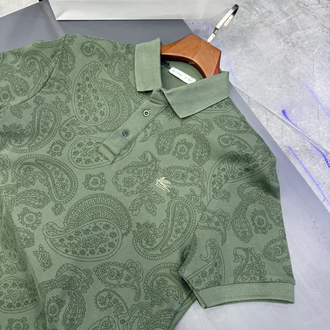 Etro Baskılı Yeşil Premium Polo Yaka