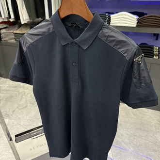 Prada Premium Lacivert Polo Yaka