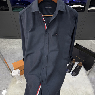 Tommy Hılfıger Slim Fit Lacivert Gömlek