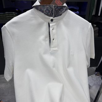 Etro Premium Series Beyaz Polo Yaka