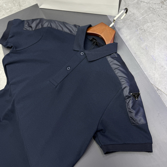 Prada Premium Lacivert Polo Yaka