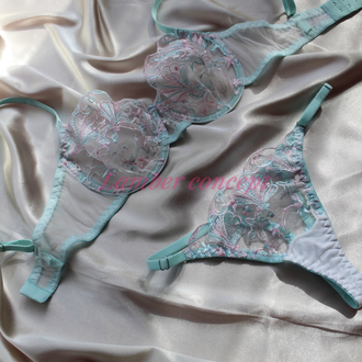 Blues Minky Bra Set