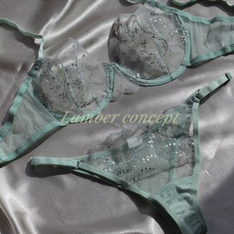 Green Spring Bra Set