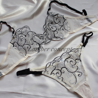 Midnight Lace Bra Set