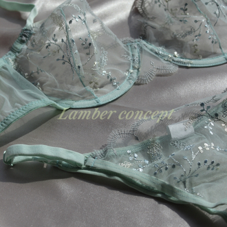 Green Spring Bra Set