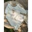 Müslin Nakış İşlemeli Bebe Yaka Tulum