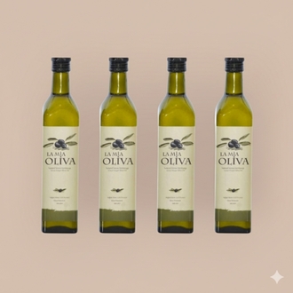 La Mia Oliva – Soğuk Sıkım Ayvalık Zeytinyağı | Naturel Sızma | Cam Şişe 4x500 ml