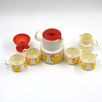 Vintage Oyuncak Plastik Çay Seti