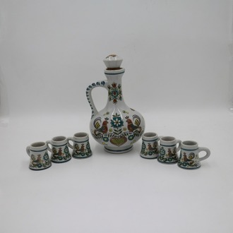 Ulmer Keramik Folk Art Karaf Set