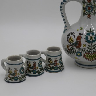 Ulmer Keramik Folk Art Karaf Set