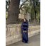 Sade saten lacivert abiye