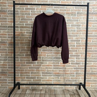 Mürdüm Crop Sweatshirt