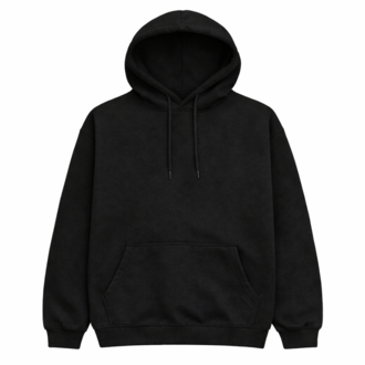Kişiye Özel Baskı – Regular (Avrupa Kalıp) Siyah Hoodie / Kapüşonlu Sweatshirt